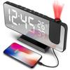 LED Digital Alarm Clock Digital Projector Radio Alarm Clock Fashion Adjustable Mirror Alarm Clock
