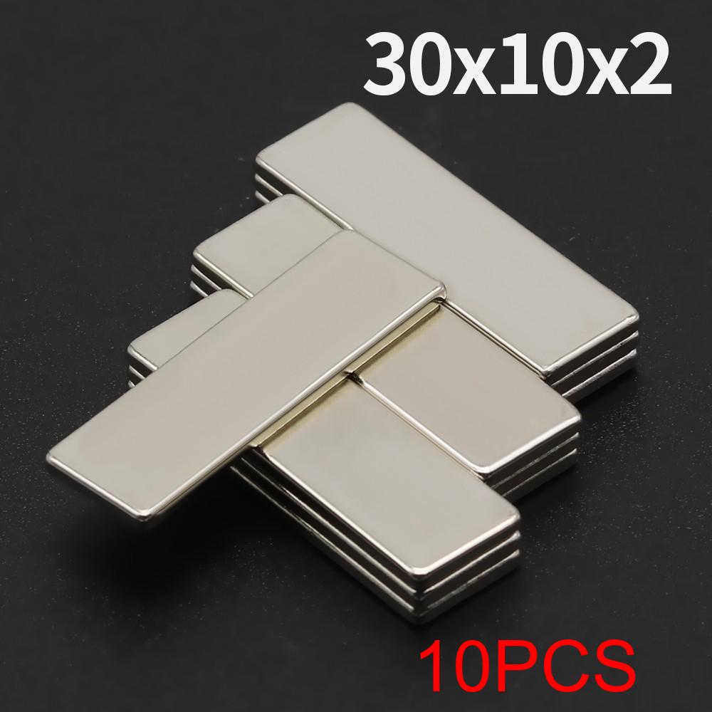 30x10x2 мм Мощный Неодимовый Магнит N35 NdfeB Постоянный Магнитный Блок Супер Сильные Магниты для Холодильника DIY