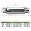Universal 3"/2.5" /2"/2.25"Exhaust Muffler Pipe Resonator Car Tube Spiral Silencer Deep Sound 13.8" Length Stainless Resonato