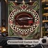TapestryNissan GT-R Custom Name Text Personalized Wall Hanging Tapestry Home Wall Decor