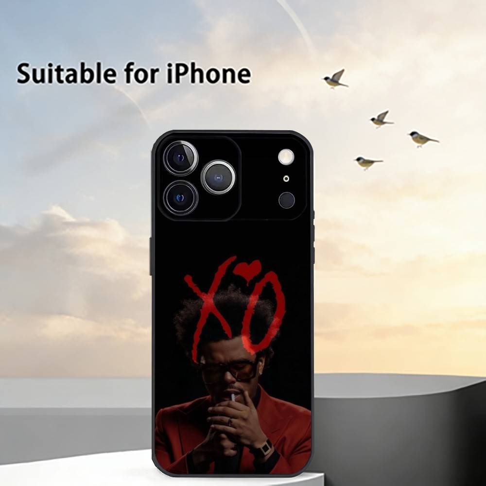 Чехол для телефона W-Weeknd X-XO для iPhone 17,16,15,14,13,12,11 Plus,Pro Max,XS, Мягкий силиконовый черный чехол