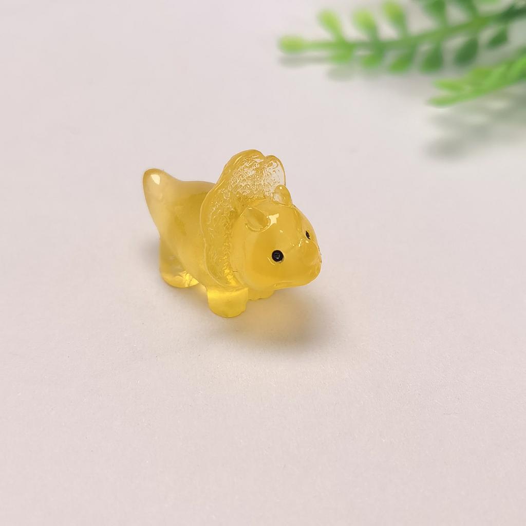 100pcs Cute 3D Luminous Dinosaur Doll House Resin Animal Charms Figurines Desk Decoration Fairy Garden DIY Accessories