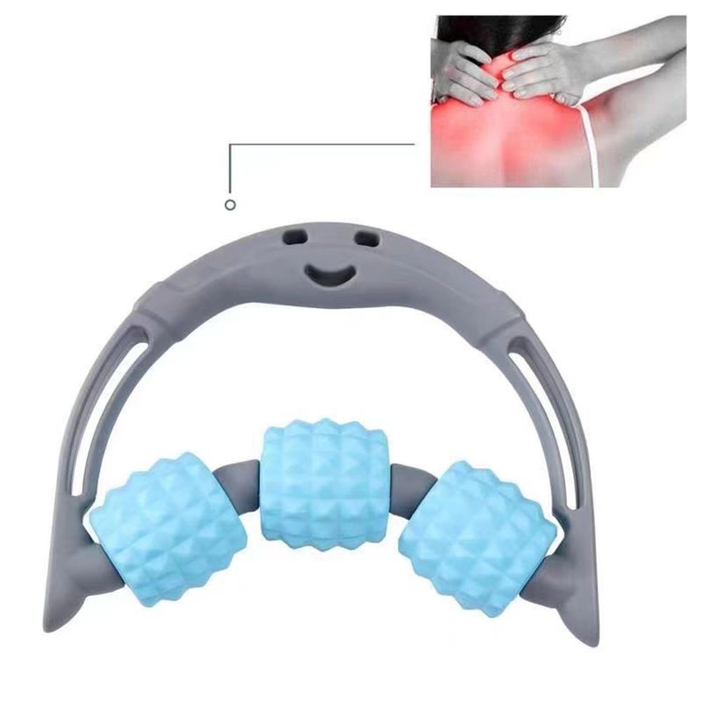 Ручной трехколесный массажный ролик, скручивание икроножных мышц, устройство для разблокировки меридианов ног, похудение шеи и ног