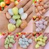 10Pcs Creative Handmade Material Fashion Acrylic With Hole Spacer Loose Beads 25*21.2mm DIY Jewelry Material Candy Color For Jewelry Making  Beads