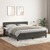 3141318 vidaXL Divan Bed and Mattress Dark Grey 180x200cm Velvet