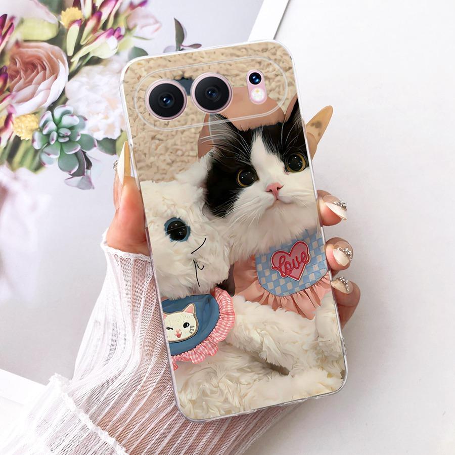 For Honor 500 Pro Phone Case Soft Silicone Lovely Cat Cartoons Bumper Protective Back Cover for Honor500 MEY-AN00 Honor 500Pro