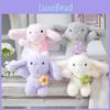 Plush Flower Rabbit Keychain Cartoon Pendant Backpack Decorations Gift Kids