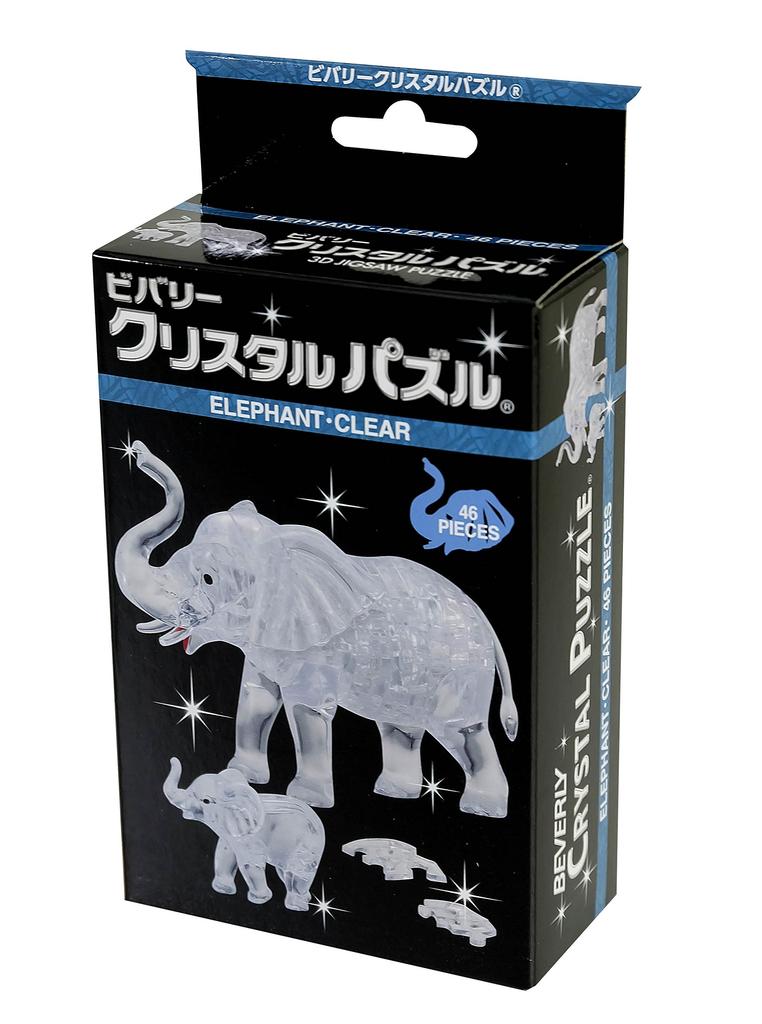 Beverly 46-Piece Crystal Puzzle, Elephant Clear