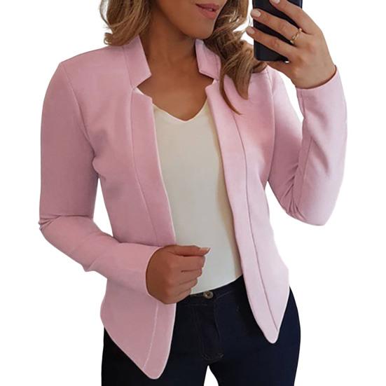 Women Blazer Long Sleeves Thick Lightweight Women Open Front Blazer Coat Female Clothing