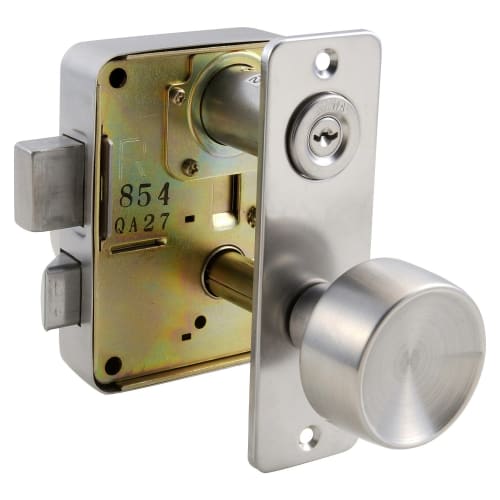 Miwa Lock Easy Replacement Door Lock, Surface Mounted Box Lock Series U9PMK-HS, Outward Opening, Right-Handed, 10896