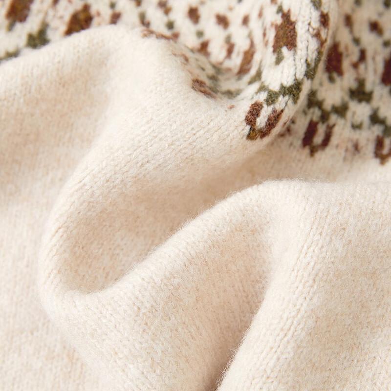 Женский вязаный кардиган в стиле Fair Isle с цветными блоками