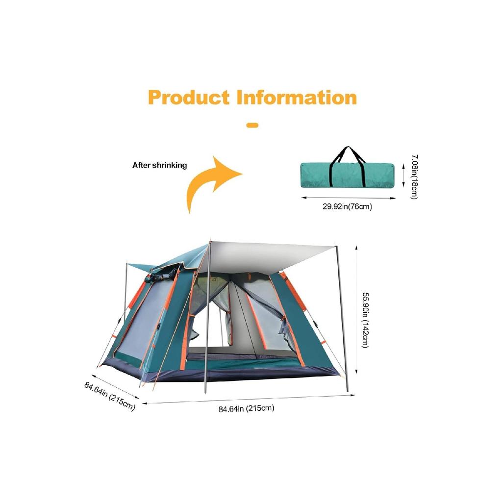 Тент - Полностью автоматическая кемпинговая палатка на 6 человек