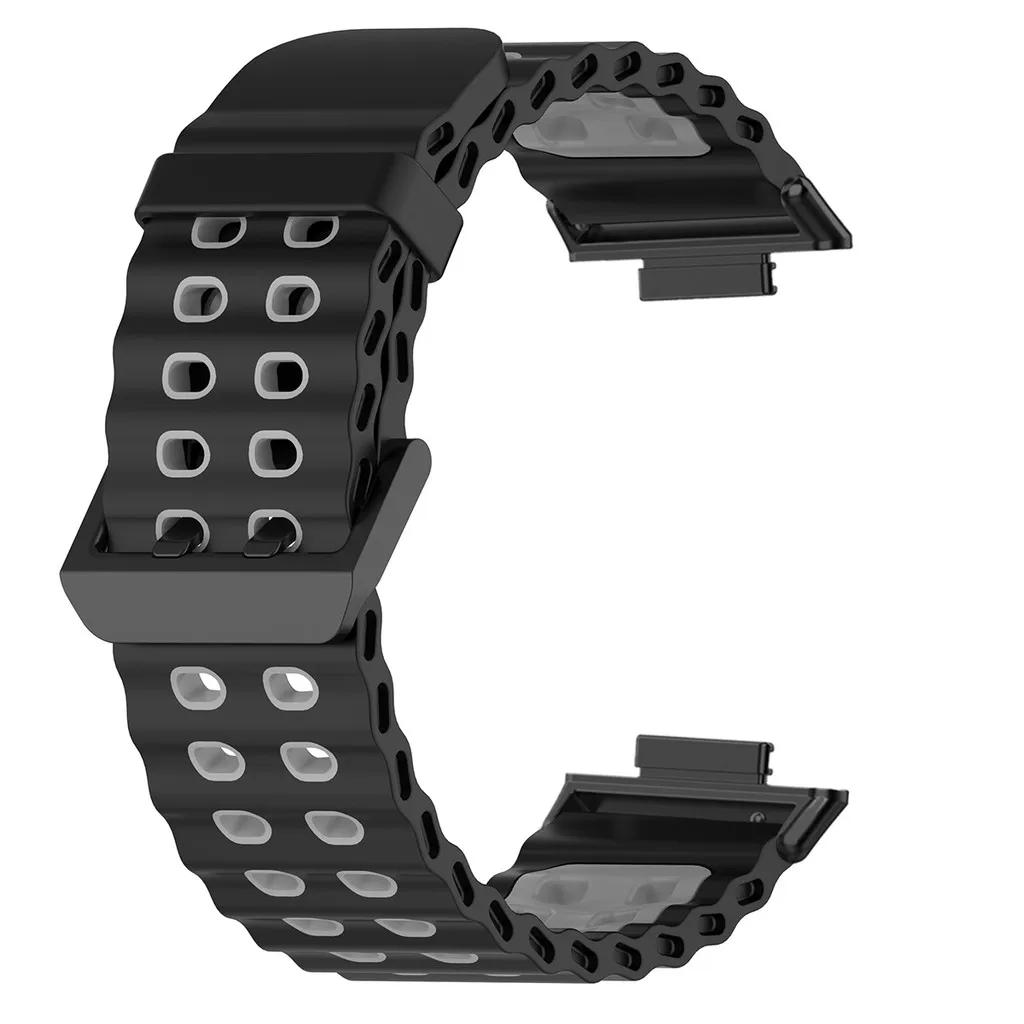 Силиконовый ремешок для Redmi Watch 5, ремешок для Redmi Watch 4, Xiaomi Mi Band 8 Pro/9 Pro, двухцветный дышащий ремешок, спортивный браслет