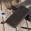Винтажный кожаный кошелек Crazy Horse Мужской RFID Бизнес Длинная Премиум Сумка Кожаный кошелек Мужской кошелек