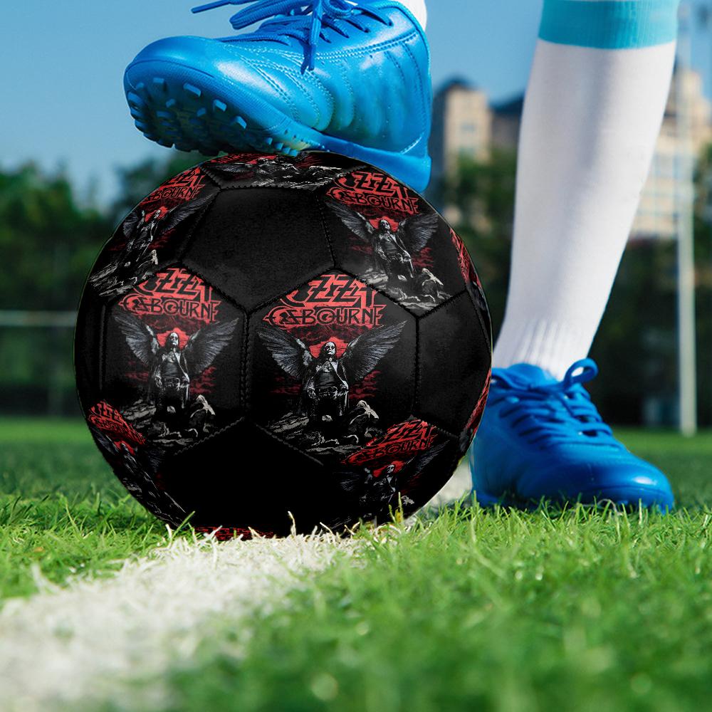 Ozzy Osbourne Indoor Soccer Ball Colorful Machine Stitched PVC Size 5 Team Training Competition Ready Durable High-Bounce Cool Sports Gift