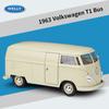 Масштаб 1/24 Welly 1963 Volkswagen T1 Bus, модель автомобиля из сплава, литье под давлением, металлические игрушечные автомобили, модель автомобиля, коллекция высокой имитации, детские подарки