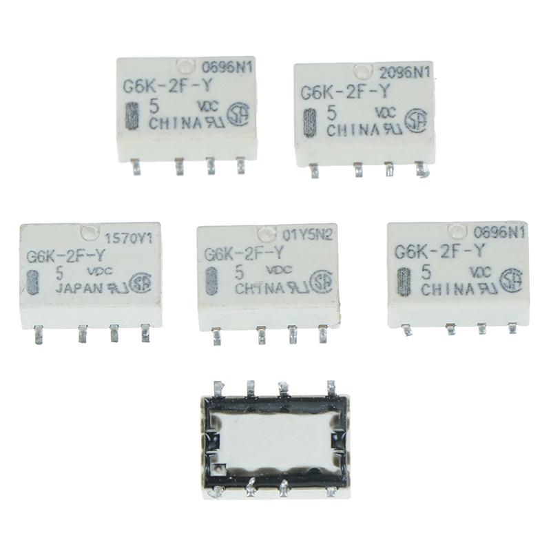 5шт постоянного тока 5В Smd G6K-2F-Y сигнальное реле 8Pin для реле Omron