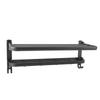 Foldable Towel Rack for Bathroom Wall Mounted Towel Shelf with Hooks Space Aluminum Towel Holder