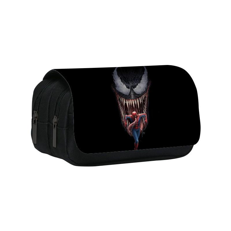 Marvel Venom Print Double Layer Stationery Storage Bag For Middle School Students