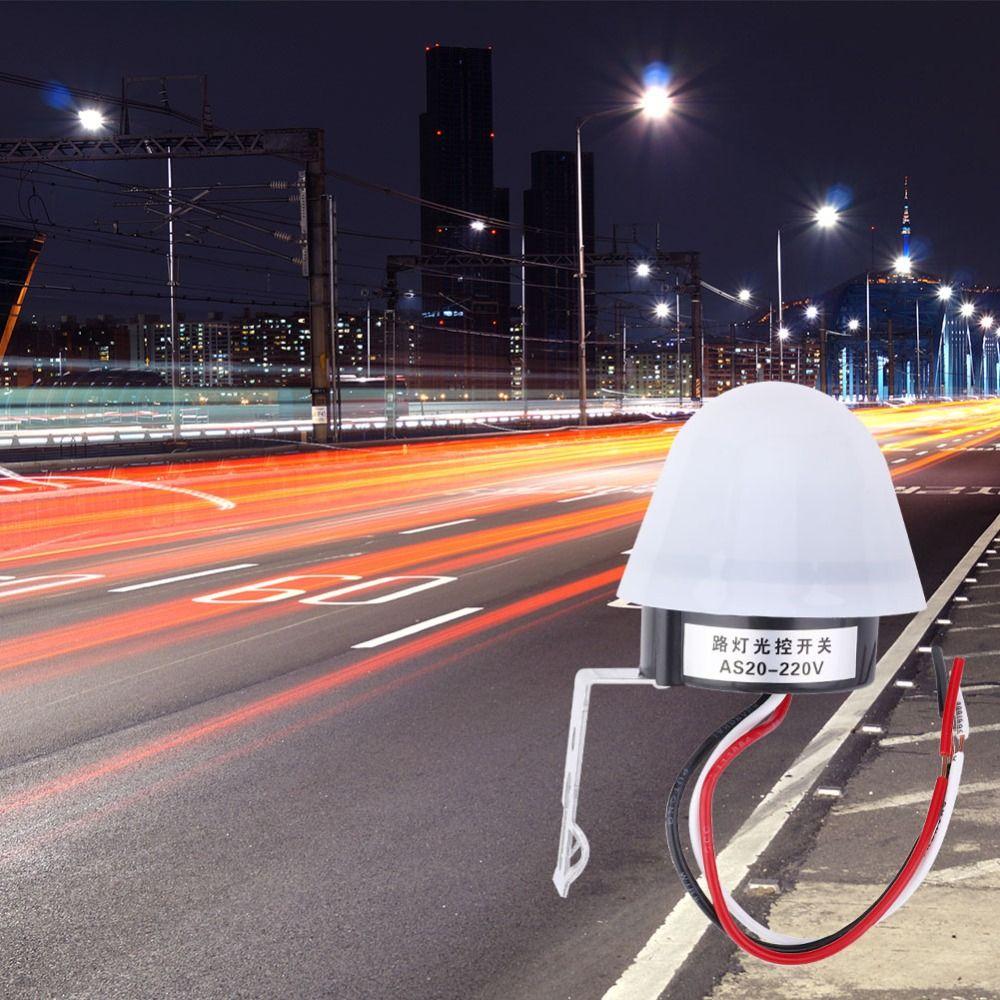 2 шт. AC/DC Фотовыключатель для уличного освещения Регулируемый датчик сумерек до рассвета Автоматический выключатель Вкл/Выкл Ночной свет