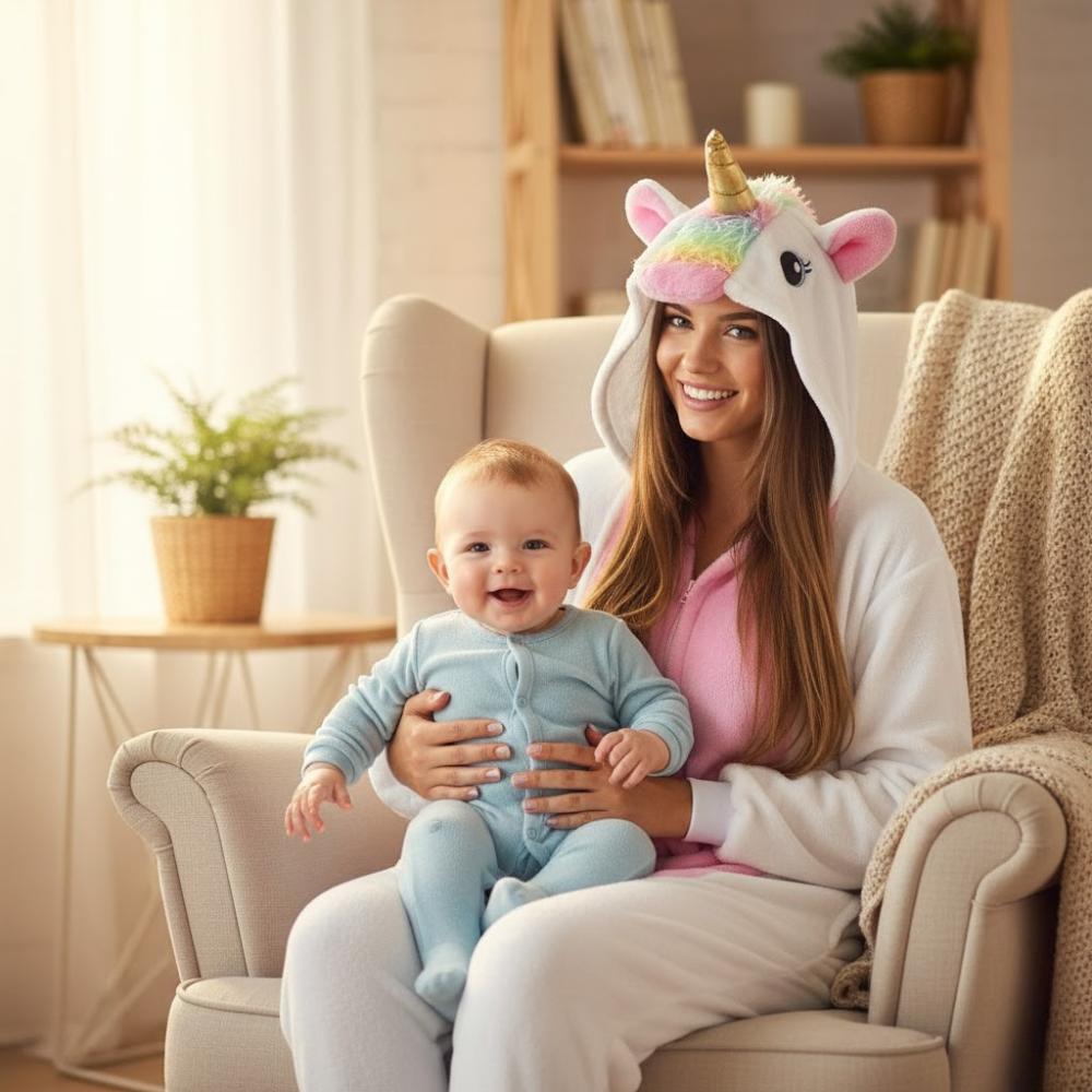 Men's unicorn pajamas kigurumi onesie jumpsuit adult costume size S