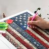 Набор для DIY 5D Алмазной Живописи Дизайн Американского Флага Полная Вышивка Алмазами Рукоделие Настенное Искусство 76 2x122см для Домашнего Декора и Подарка