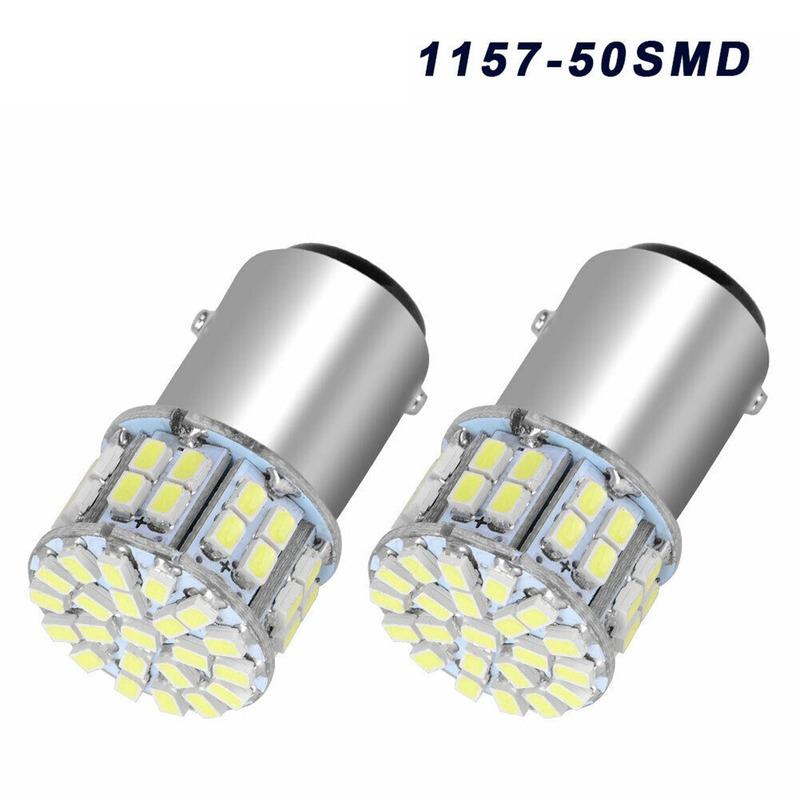 4Pcs 6000K White 1157 50SMD Tail Brake LED Lights Bulb BAY15D 12V