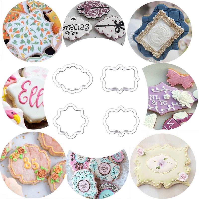 Винтажная рамка-табличка, набор формочек для печенья, пластиковые формы для печенья, инструменты для украшения торта, форма для печенья