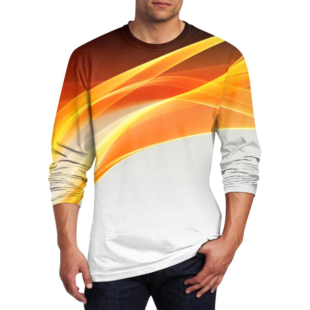 Men's T Shirt O-Neck Clothing Apparel Outdoor Long Sleeve Print Fashion Designer Vintage