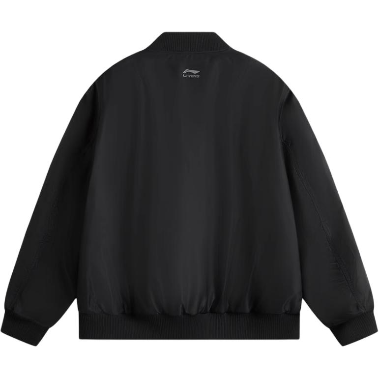 Li Ning Sports Lifestyle Series Letter Baseball Воротник Молния Зимняя Повседневная Универсальная Короткая Хлопковая Куртка Мужская Куртка Черная AJMU185-1