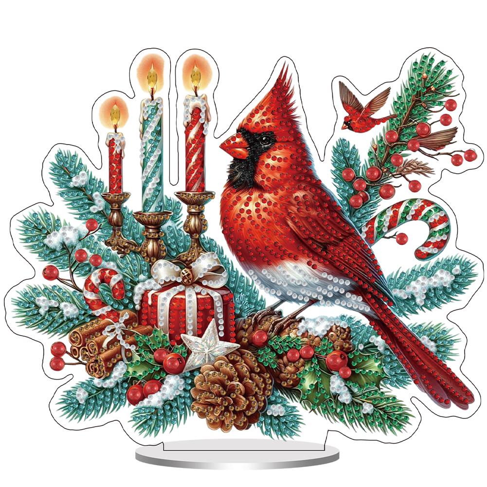 Christmas Table Top Diamond Painting Ornament Kits Animal Diamond Painting Desktop Ornaments Kit for Home Office Desktop Decor