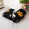 Soft Fluffy Fleece Pet Blanket Paw Print Washable Couch Protector Mat for Small Medium Dogs Cats Home Use