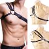 Мужское нижнее белье из искусственной кожи, регулируемый ремень для бондажа, эротические заклепки, нагрудные ремни