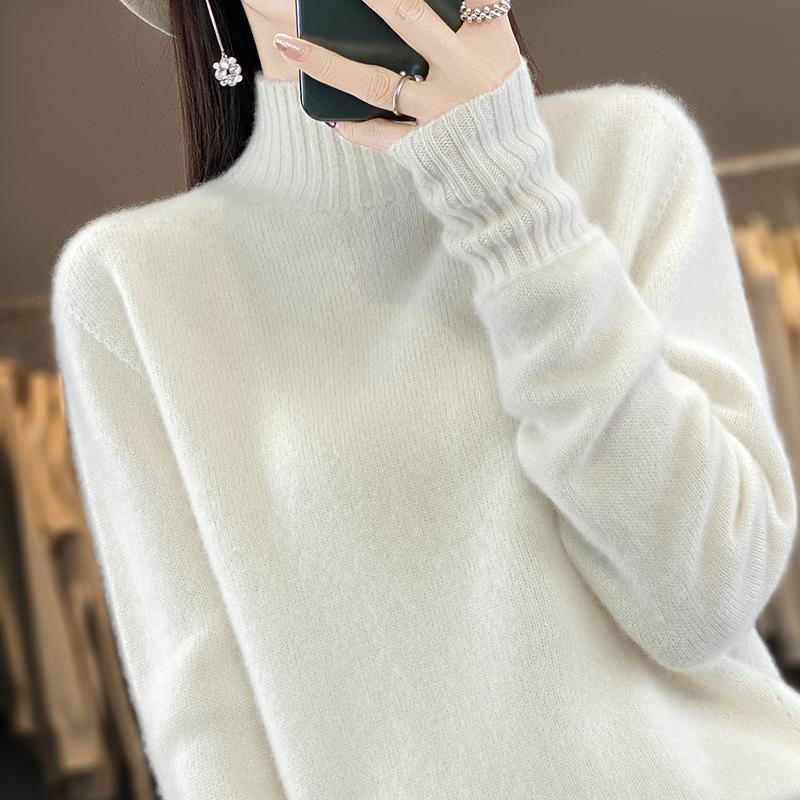 Женский кашемировый свитер Qinghe cashmere 30% кашемир 70% шерсть Женский осенне-зимний кашемировый свитер мягкий и теплый