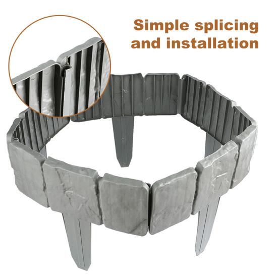 Искусственный камень Забор Ландшафтное обрамление Легкая установка Клумба Газон