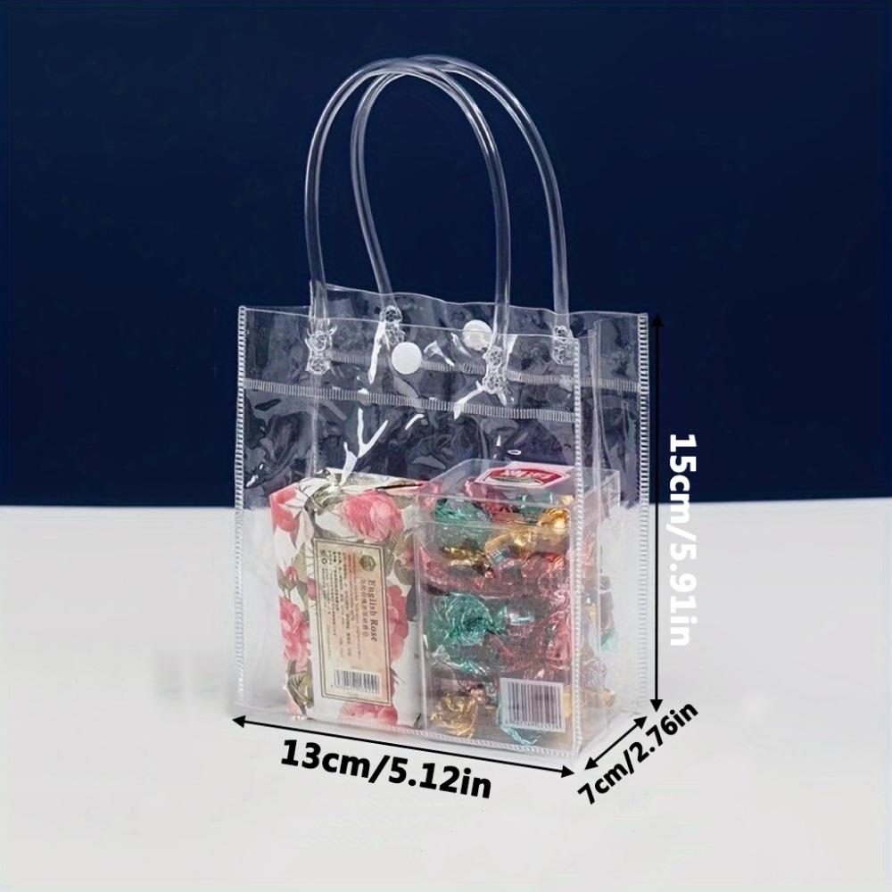 16 шт. Прозрачный подарочный пакет из ПВХ Прозрачный пластиковый подарочный пакет для подружек невесты Подходит для свадебных вечеринок Приветственные вечеринки Свадебные подарки Подарочные пакеты