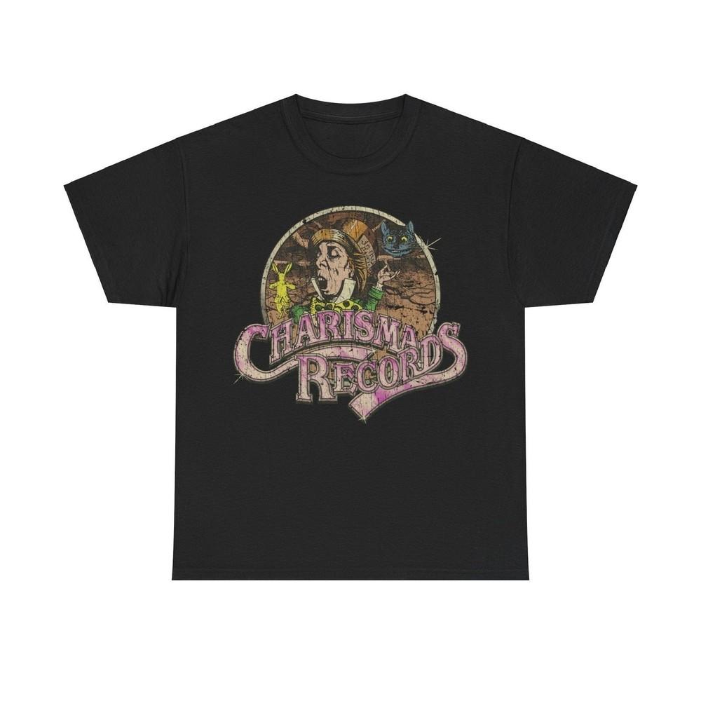 Ностальгическая футболка с музыкальной пластинкой Charisma Records 1969 года