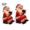 Battery Operated Lamp Santa Claus Night Light, Resin Christmas Tabletop Ornament with Warm Led Light LED Lighting, Holiday Bedroom Bedside Table