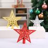 Pentagram Star Christmas Tree Topper Plastic Ornaments for Holiday Party New Year Home Decorations