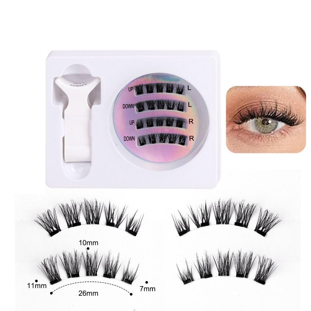 Reusable Non-glue False Eyelashes 3D Manga Lashes Easy to Use Magnet Eyelash Set Make Up