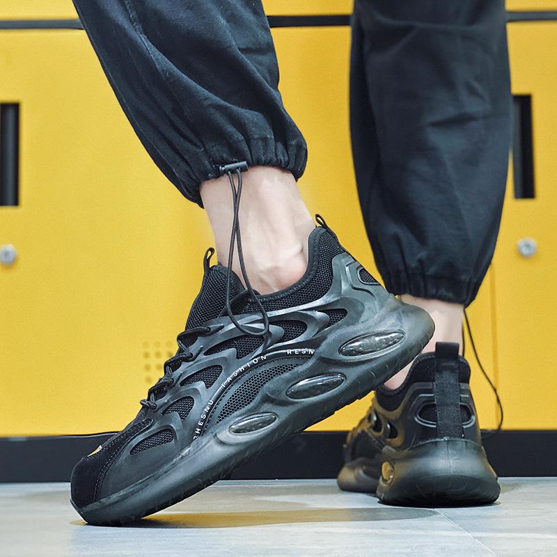 Модные кроссовки для бега, спортивная обувь 2024 года, осенние новые поступления, мужские кроссовки на платформе, дышащая черная сетчатая повседневная обувь Zapatillas Hombre