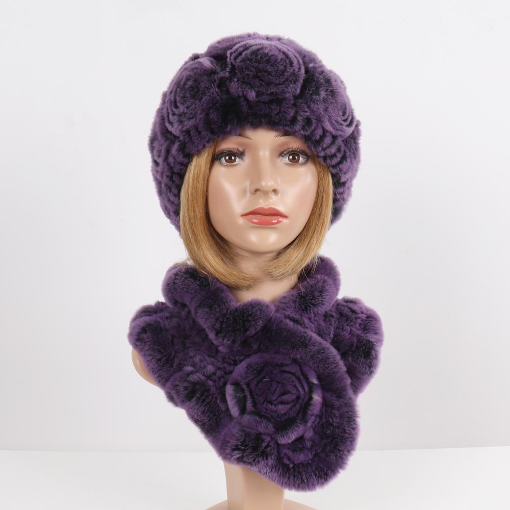Новые женские зимние наборы шапка и шарф из натурального теплого меха кролика рекс, вязаные шапки и шарфы из натурального меха, муфта