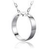 Weihua, Temperament Women, кулон с концентрическим краем, ожерелье с круглым сердечком для парных мужчин и женщин, посеребренные ювелирные изделия