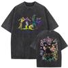 Washed Anime T-Shirt Bizarre Vintage T-Shirt Muol T-Shirt Graphic Casual Mmha Male Female Adventure Avdad