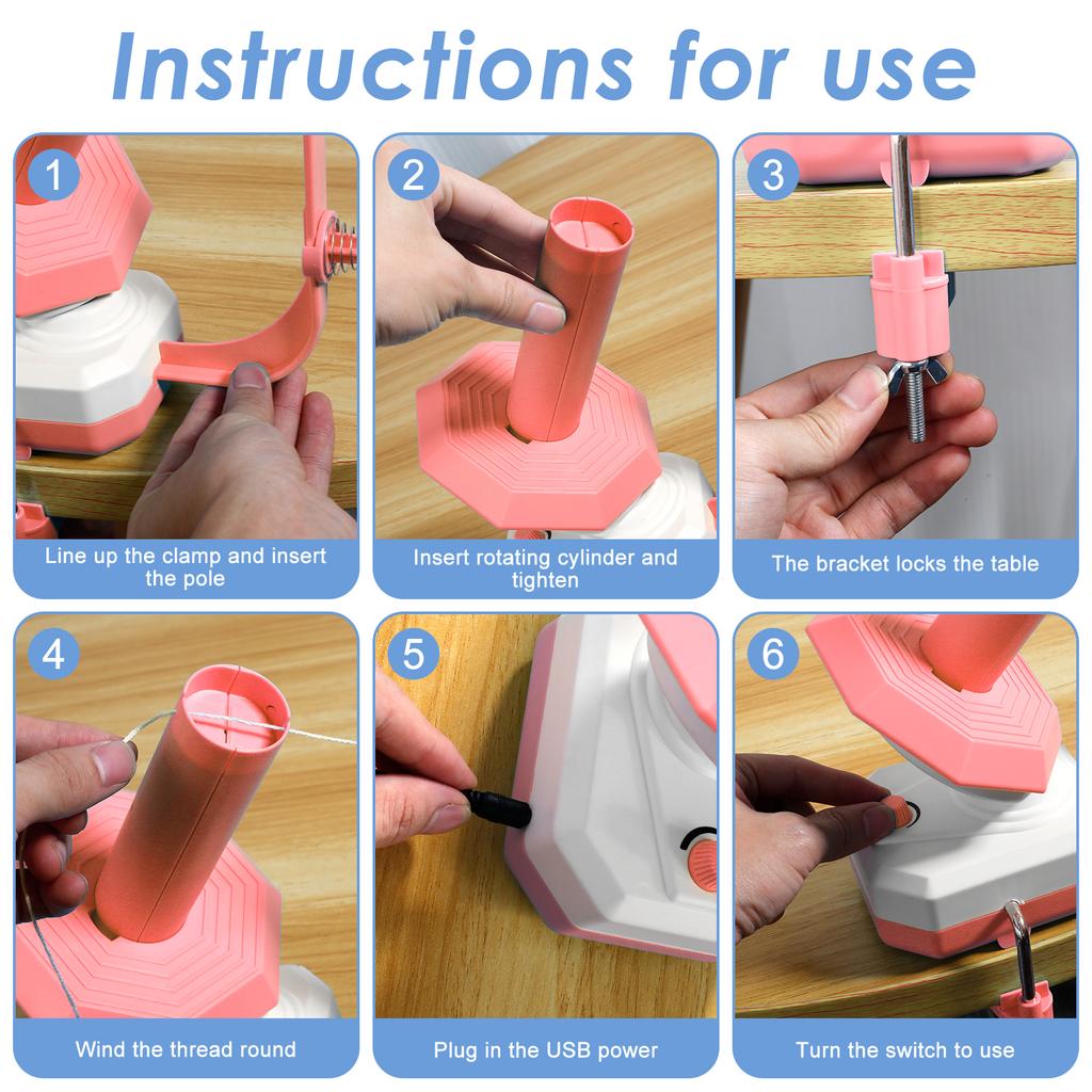 Electric Wool Winder Automatic Yarn Ball Winder Easy to Use Efficient Yarn Cake Winders for Craft Enthusiasts Knitting Supplies