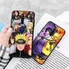 Черный чехол для Xiaomi Redmi 13C Note 9 iPhone XR 7 8 14 15 11 12 13 X XS Pro Max Samsung A25 S23 S24 FE Ultra Plus Naruto