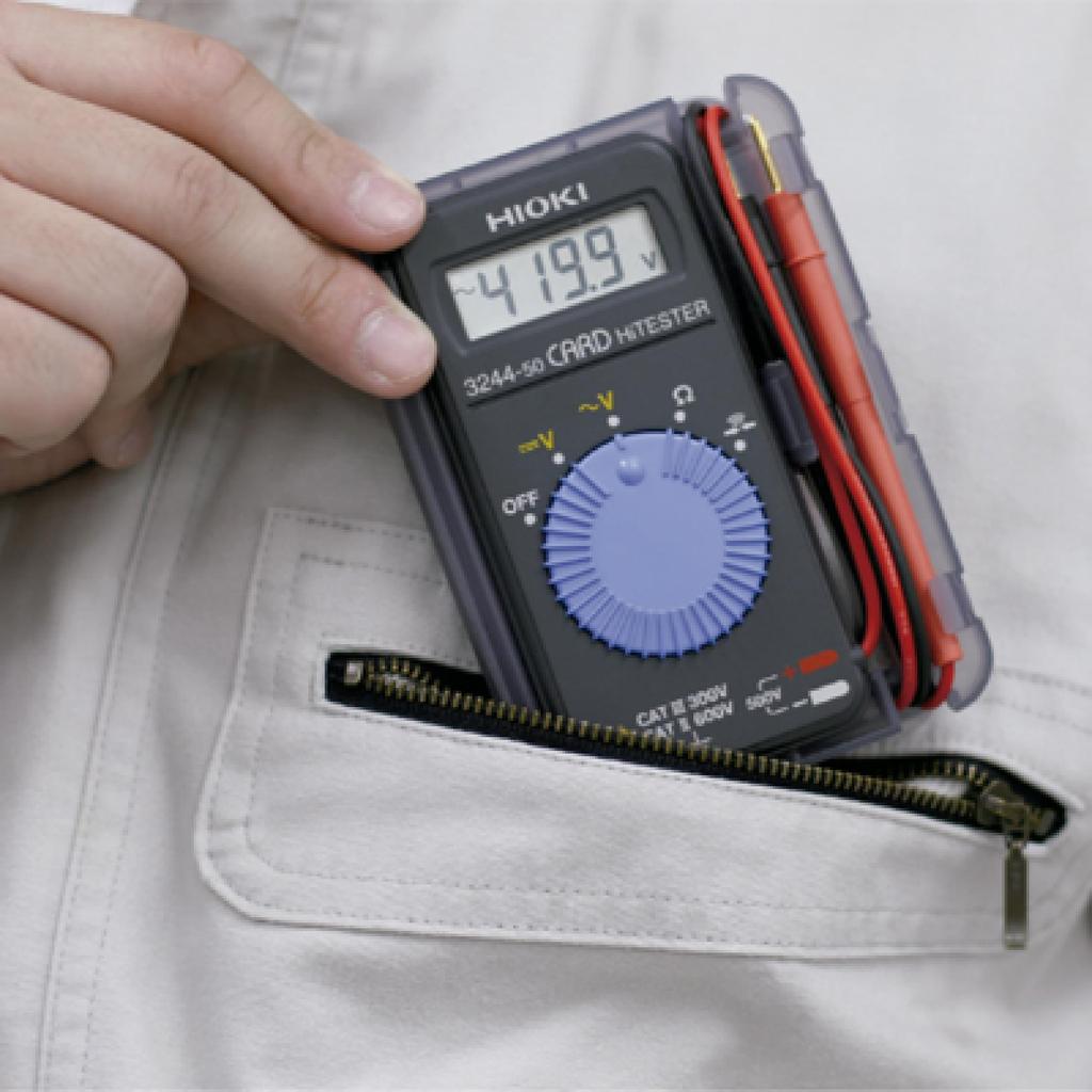 HIOKI Hioki Цифровой мультиметр Карта Тестер высокого качества Сделано в Японии Напряжение Сопротивление Прочность Измерение электричества Маленькая блистерная упаковка Упаковка 3244-65