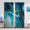 Абстрактные мраморные темно-синие золотые мраморные прозрачные шторы для гостиной, спальни, украшения окна, шифоновые тюлевые шторы для кухни