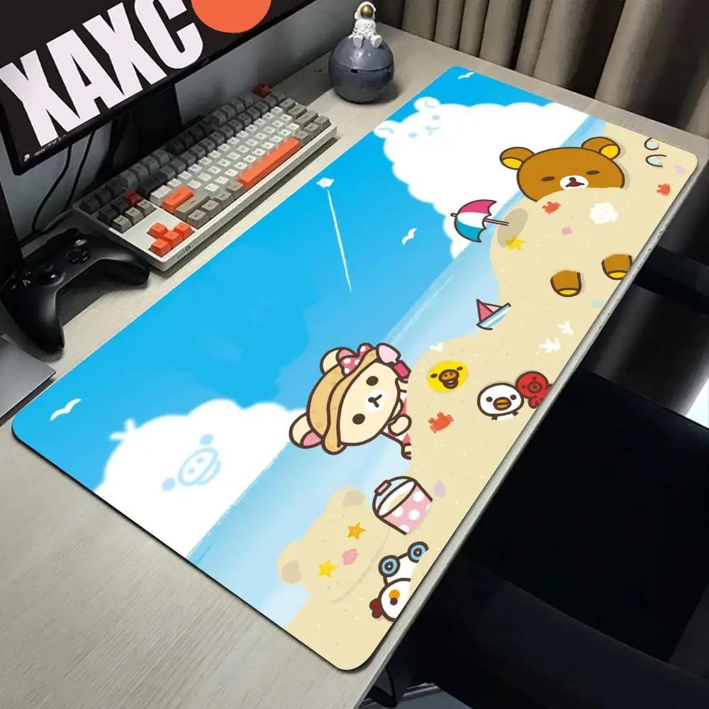 Большой коврик для мыши Rilakkuma-es Коврик для мыши для геймеров Офисные аксессуары Корпус для ПК Игровой коврик для стола Компьютерные столы Коврики для клавиатуры