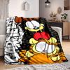 1 шт. Фланелевое покрывало с героями Garfield, HD-печать, легкое, мягкое, теплое, всесезонное, для дивана, кровати, путешествий, кемпинга, можно стирать в машине